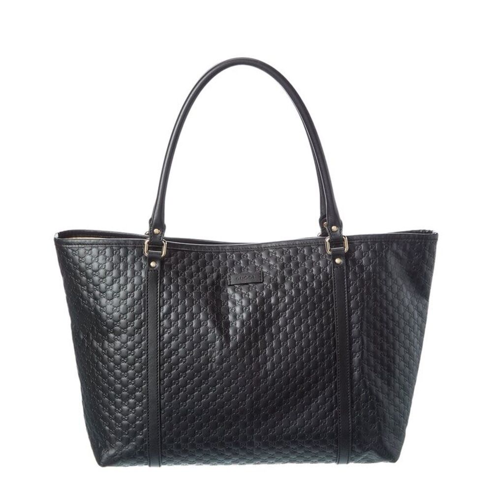 Gucci Black Microguccissima Leather Medium Tote (Authentic Pre-Loved)